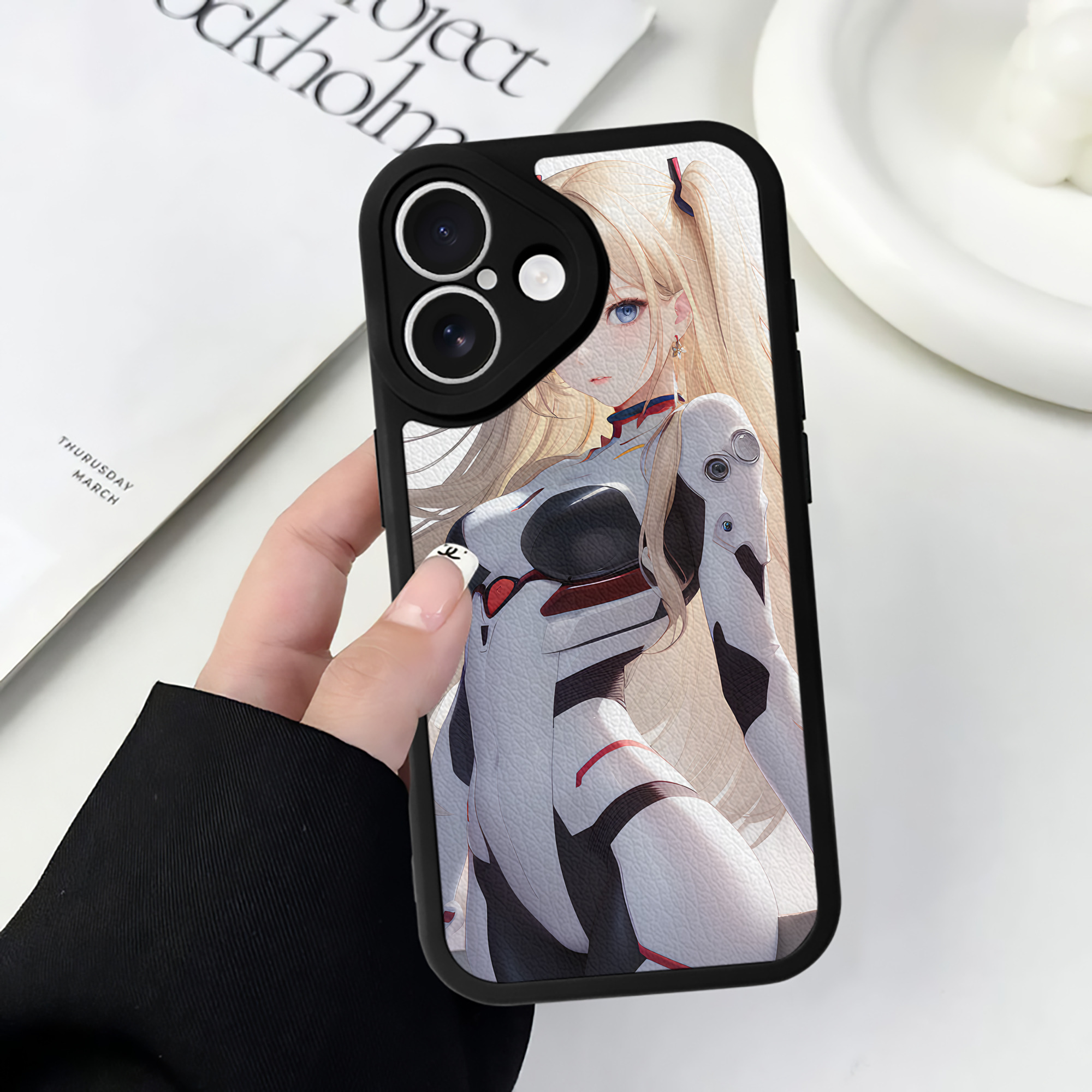（画像用） EVA 新世紀エヴァンゲリオン 【iPhone 16シリーズ対応】シリコンスマホケース（レザー調） 材質：シリコン